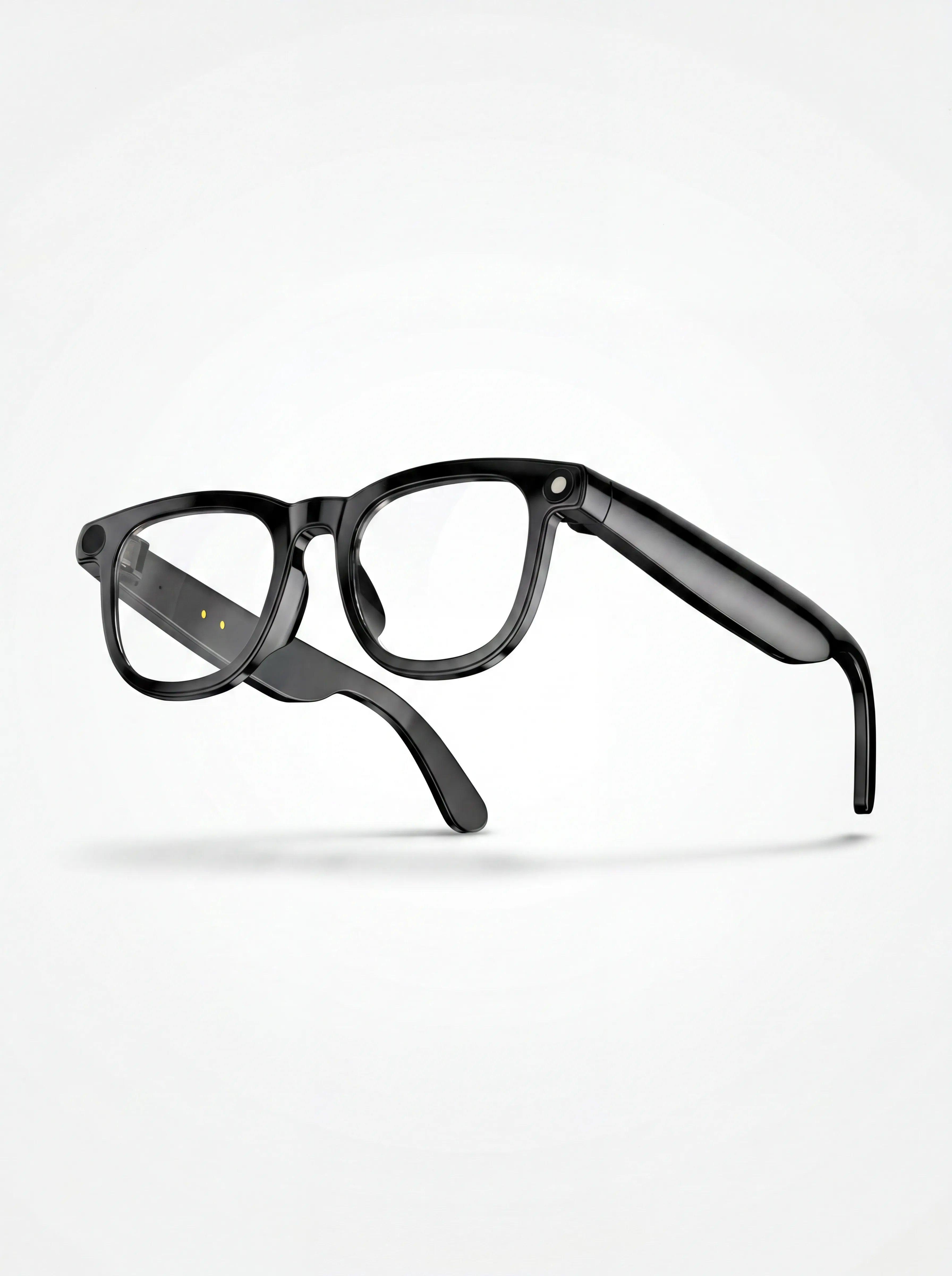 Lensmind™ Edition 01 — vista tres cuartos con lente removible y sistema modular visible
