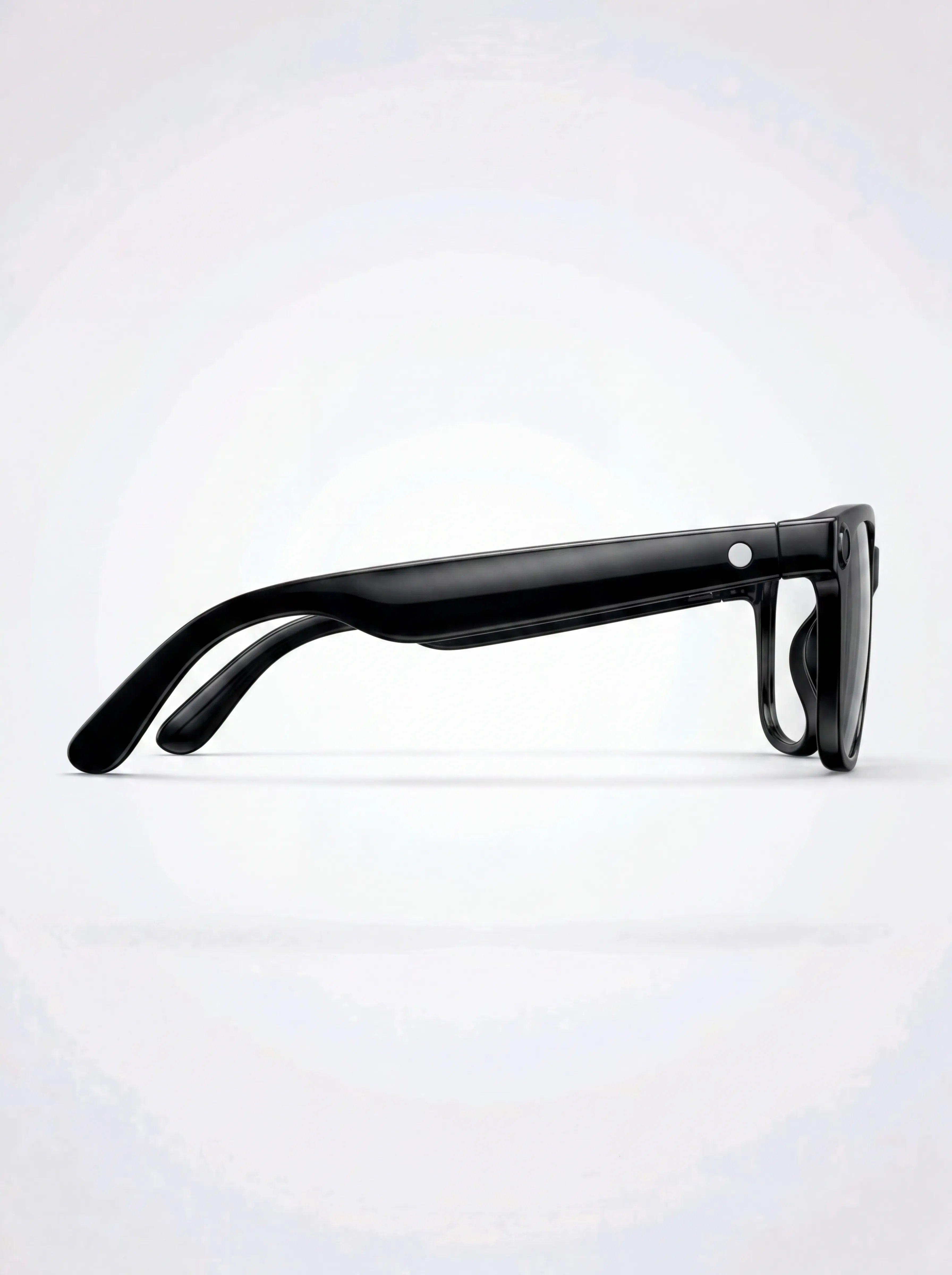 Lensmind™ Edition 01 — perfil lateral con botón de control y diseño slim